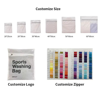Custom Polyester Machine Washable Polyester Zipper Mesh Laundry Bags Mesh for Clothes Hotel Laundry Mesh Bag with Zipper