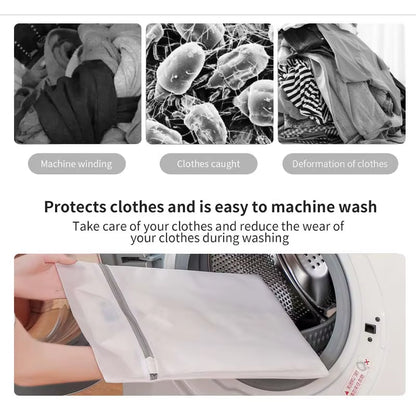 Custom Polyester Machine Washable Polyester Zipper Mesh Laundry Bags Mesh for Clothes Hotel Laundry Mesh Bag with Zipper