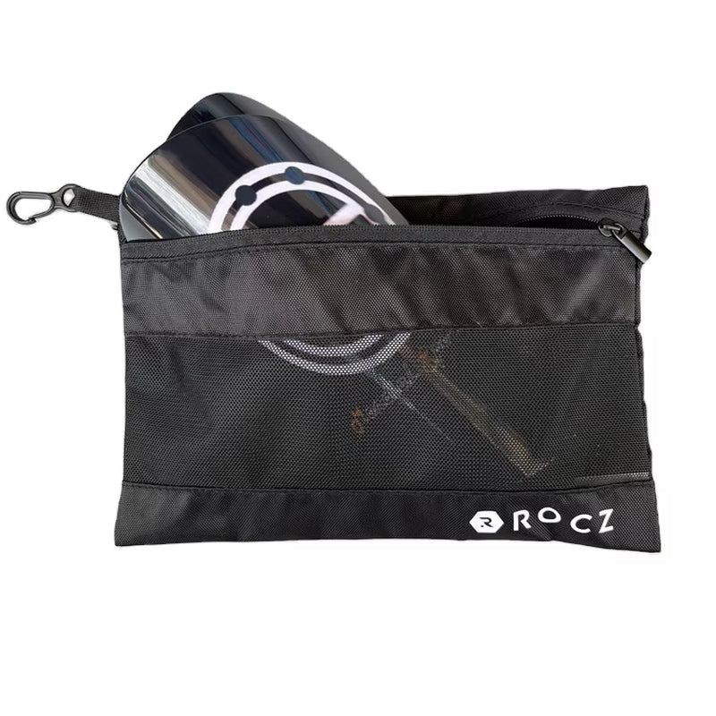 OEM ODM Portable Reusable Black Polyester Sports Gear Mesh Storage Bag Zipper Gift Packaging Fabric Net Pouch for Custom
