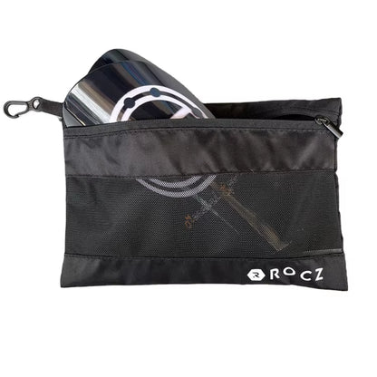 OEM ODM Portable Reusable Black Polyester Sports Gear Mesh Storage Bag Zipper Gift Packaging Fabric Net Pouch for Custom