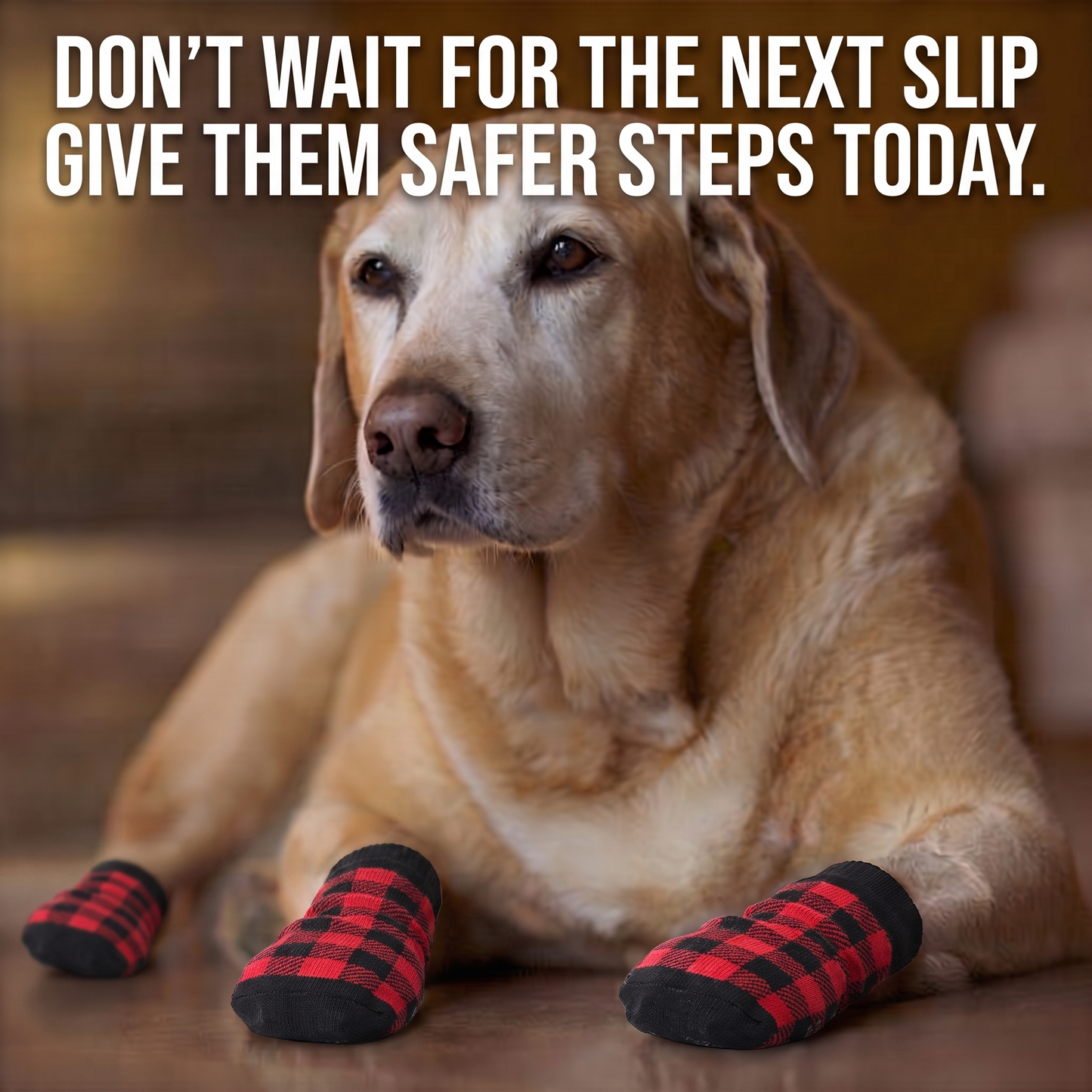 PawGrip 2.0 - 4-Pack Anti-Slip Dog Socks