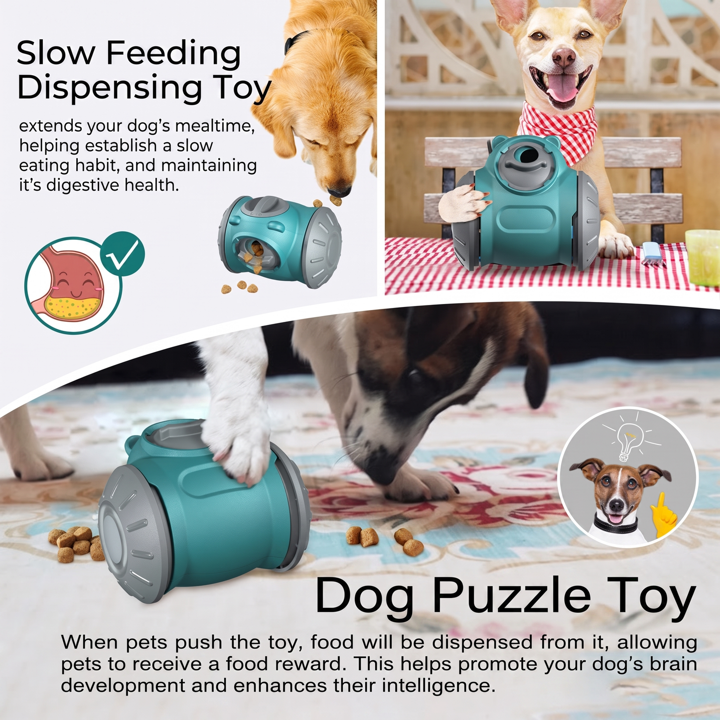 PawBalance - The Interactive Dog Tumbler Slow Feeder Toy