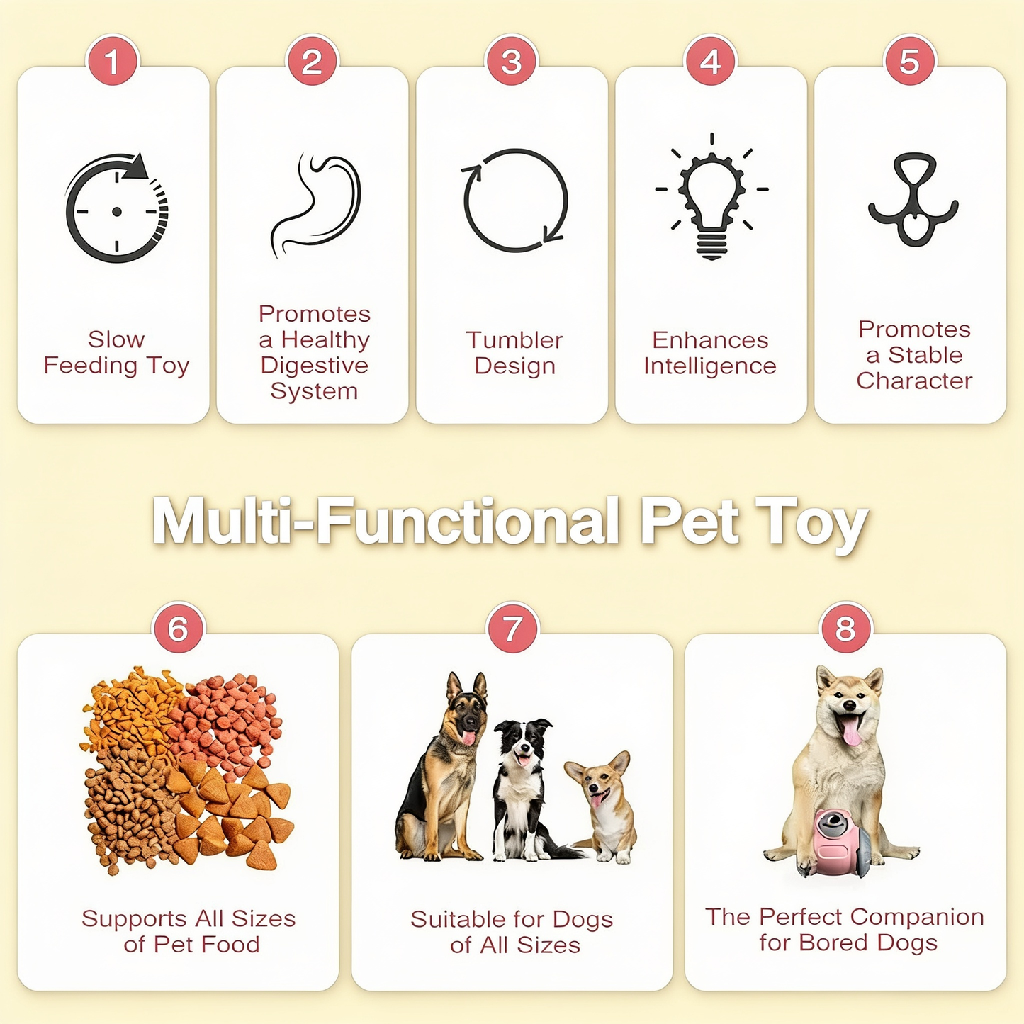 PawBalance - The Interactive Dog Tumbler Slow Feeder Toy